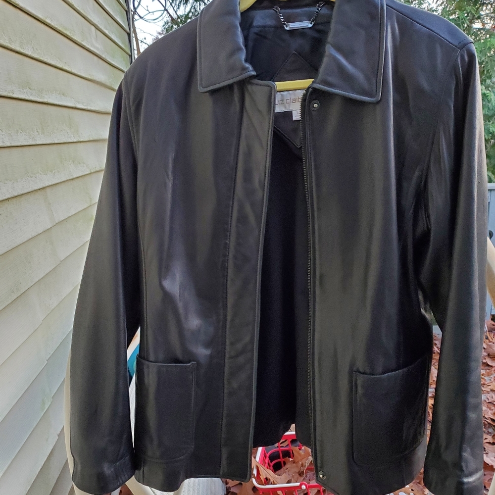 Liz Claiborne Leather Jacket L